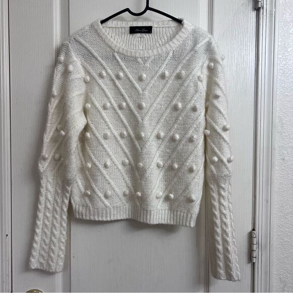 Anna Grace Cream Knobby sweater small - Picture 6 of 7